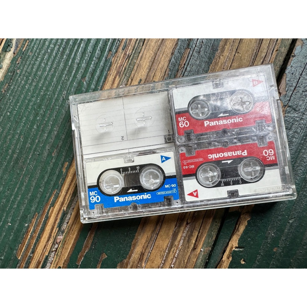 Panasonic Microcassette Tapes Lot of 3 MC-90 MC-60 Vintage Made in Japan
